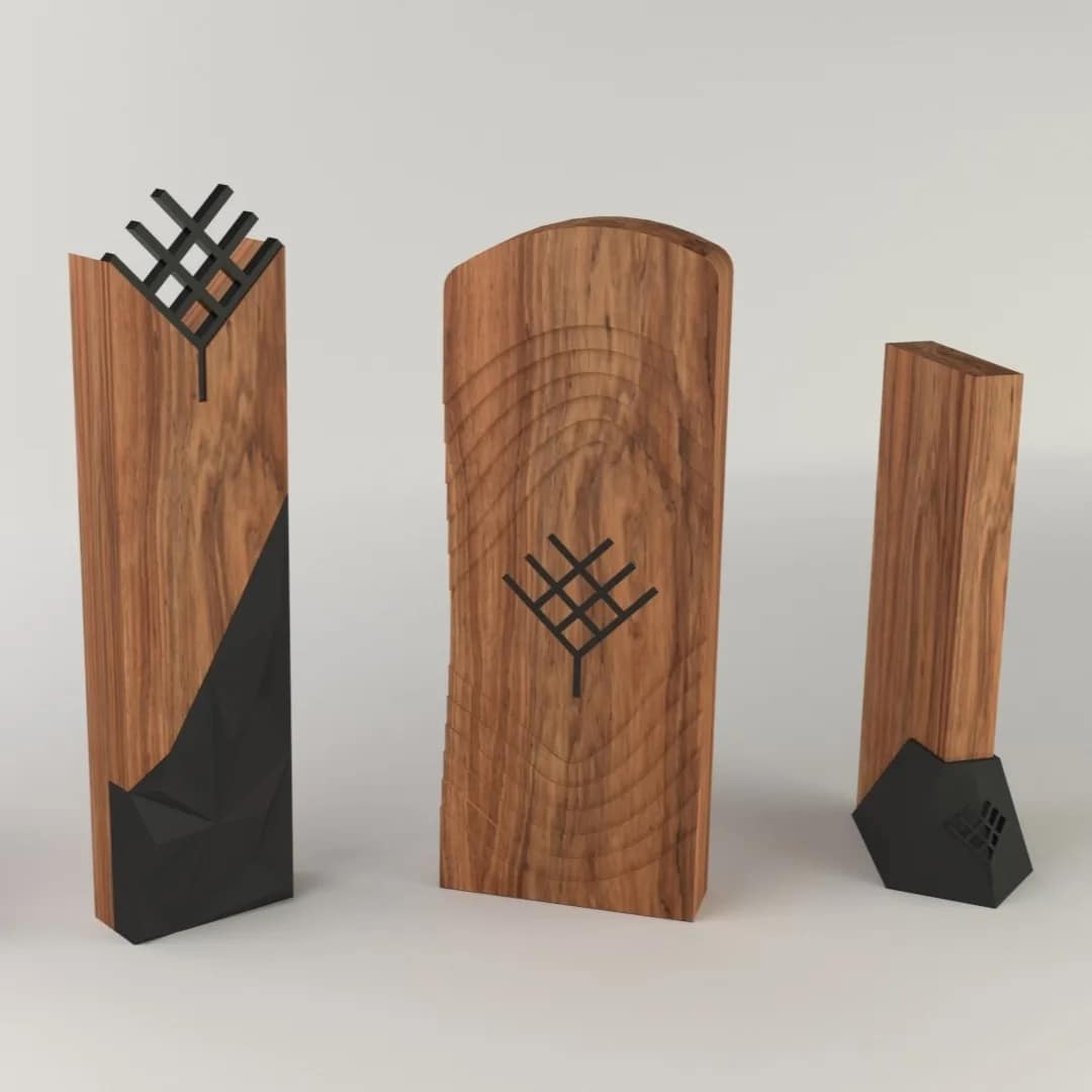 Diseño de trofeo de 5to aniversario para Grupo Orve - Marco Barba Design